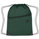 aerial view a forest green polyester multi color hit sports pack with front zip pocket 13.5 x 18, image 1 of 3