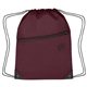 aerial view a maroon polyester hit sports pack with front zip pocket, image 1 of 3