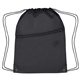 aerial view a black polyester hit sports pack with front zip pocket, image 1 of 3