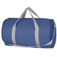 aerial view a royal blue 201d polyester budget duffel bag, image 1 of 2