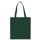 aerial view a forest green non woven multi color economy tote bag 13.5 x 14, image 1 of 2
