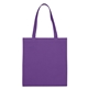 aerial view a purple non woven multi color economy tote bag 13.5 x 14, image 1 of 2