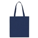 aerial view a navy non woven multi color economy tote bag 13.5 x 14, image 1 of 2