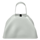 aerial view a white small cow bell noise maker, image 1 of 2