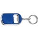 aerial view a royal blue bottle opener plastic key chain with led light, image 1 of 4