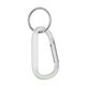 aerial view a silver 6mm carabiner with split ring, image 1 of 2