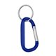 aerial view a blue 6mm carabiner with split ring, image 1 of 2