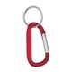 aerial view a red 6mm carabiner with split ring, image 1 of 2