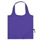 aerial view a purple 210 polyester foldaway tote bag, image 1 of 3
