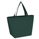 aerial view a forest green reusable grocery tote bags, image 1 of 3