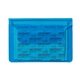 aerial view a translucent blue first aid pouch kit, image 1 of 3