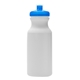 aerial view a white with translucent blue lid 20 oz hydration water bottle, image 1 of 2