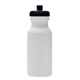 aerial view a white with translucent black lid 20 oz hydration water bottle, image 1 of 2