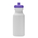 aerial view a white with translucent purple lid 20 oz hydration water bottle, image 1 of 2