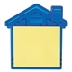 aerial view a translucent blue house clip with sticky note pad, image 1 of 3