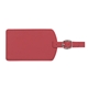 aerial view a red toscano soft touch pleather luggage tag, image 1 of 3