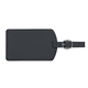 aerial view a black toscano soft touch pleather luggage tag, image 1 of 3