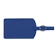 aerial view a royal blue toscano soft touch pleather luggage tag, image 1 of 3