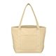 aerial view a natural medium cotton canvas yacht tote bag, image 1 of 2