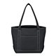 aerial view a black medium cotton canvas yacht tote bag, image 1 of 2