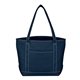 aerial view a navy medium cotton canvas yacht tote bag, image 1 of 2