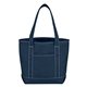 aerial view a navy small 24 oz cotton canvas yacht tote bag, image 1 of 2