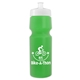 a translucent green bottle & white lid 24 oz venture bike white water bottle