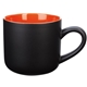 aerial view a black/orange 15 oz bilby mug - matte black, image 1 of 3