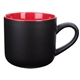 aerial view a black/red 15 oz bilby mug - matte black, image 1 of 3