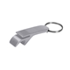 aerial view a silver aluminum bottle / can opener key ring, image 1 of 2