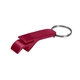 aerial view a red aluminum bottle / can opener key ring, image 1 of 2