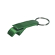 aerial view a green aluminum bottle / can opener key ring, image 1 of 2