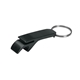 aerial view a black aluminum bottle / can opener key ring, image 1 of 2