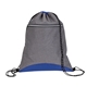 aerial view a charcoal/royal good value(tm) two tone sport drawstring, image 1 of 2