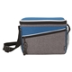 aerial view a charcoal/royal koozie(r) two - tone sport cooler, image 1 of 2