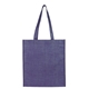 aerial view a royal non - woven shimmer tote, image 1 of 2