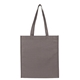 aerial view a gray non - woven shimmer tote, image 1 of 2