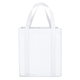 aerial view a white good value polypropylene mega grocery tote, image 1 of 2