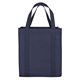 aerial view a navy good value polypropylene mega grocery tote, image 1 of 2