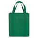 aerial view a kelly green good value polypropylene mega grocery tote, image 1 of 2