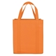 aerial view a orange good value polypropylene mega grocery tote, image 1 of 2