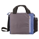 aerial view a charcoal/royal koozie(r) double zip cooler, image 1 of 8