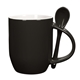 aerial view a black rounded spooner mug - 11 oz, image 1 of 2