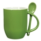 aerial view a lime green rounded spooner mug - 11 oz, image 1 of 2