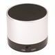 aerial view a silver let the beat rock bluetooth(r) speaker, image 1 of 2