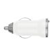 aerial view a white on - the - go car charger with led power indicator, image 1 of 2