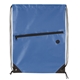 aerial view a royal front zip drawstring backpack, image 1 of 3