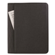 aerial view a black stitch zippered padfolio, image 1 of 4