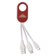 aerial view a red light - up dual charging cable with usb - c, image 1 of 2