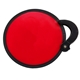 aerial view a red portable nylon handle folding fan, image 1 of 2